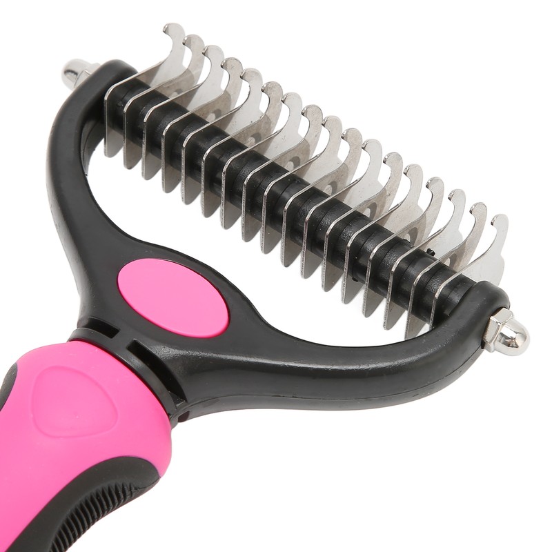 Pet Undercoat Rake Double Sided Knots Removal Grooming Massage Dog
