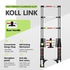 KOLL LINK Telescoping Ladder,12.5 FT Aluminum Lightweight Extension Ladder with
