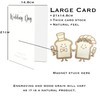 Wedding Card With Wooden Toast Fridge Magnets - A Toast