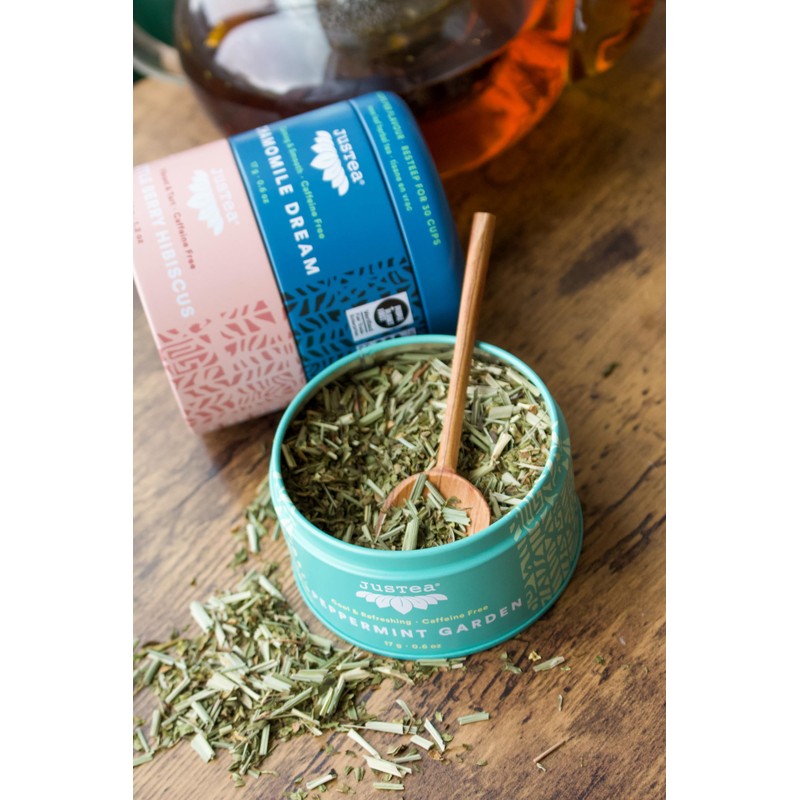 JusTea Herbal Tea Trio | Stacking Tins Variety Pack with