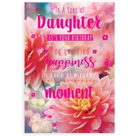 To A Special Daughter Birthday Card - Size 6" X 9"