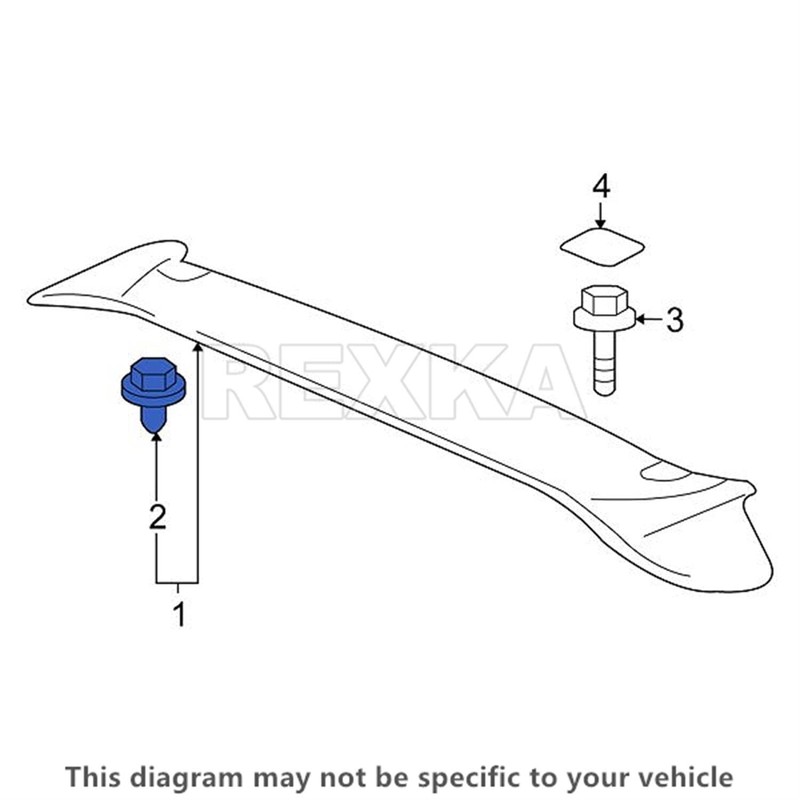 Rexka Tailgate Garnish Clips for Honda Acura 91513-SJK-003 Accord Civic