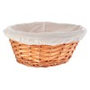 Premier Housewares Wicker Bread Basket with Cream Fabric Lining, 10