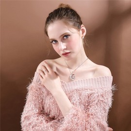 U7 Statement Islamic Jewelry Platinum Plated I Love You To The Moon and Back Crescent Moon Star Pendant Necklace