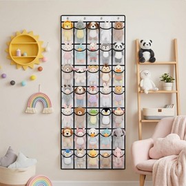 35 Pockets Over the Door Shoe Organizer, Breathable Mesh Hanging Shoe Rack