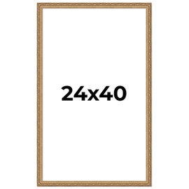 Poster Palooza 24x40 Frame Antique Gold Wood Picture Frame - UV Acrylic, Foam Board Backing, & Hanging Hardware Included!