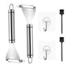 2 Pieces Stainless Steel Peeler with 2 Pieces Hooks and