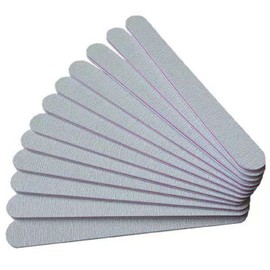 Stadux 12 PCs Professional Nail Files Double Sided Emery Boards 180/240 Grit, Fingernail Files for Natural/False Nails, Nail Styling Set for Home and Salon Use - White