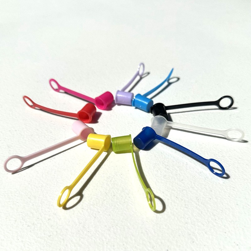 10pcs Mixed Color Caps Drinking Straw CAPS for 3/8" Diameter