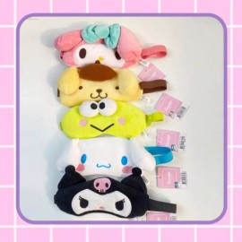 Sanrio 산리오 시나모롤 쿠로미 소프트 수면안대 5Types [2 폼폼푸린] Sanrio Cinnamoroll Kuromi Soft Sleep Mask 5 Types [2 Pompompurin]