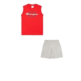 Champion Boys' Legacy Boy-Graphic Sleeveless Crew Neck with Large Print Set, Red (RS011)
