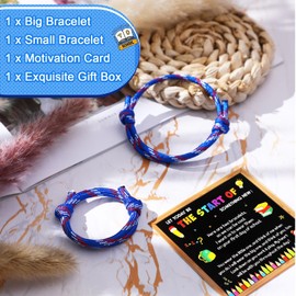 Junkin First Day of School Bracelets Back to School Gifts Kindergarten Mommy and Me Bracelets for Girls Boys Dad Wish (Cute Style)