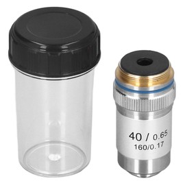 Achromatic Microscope Objective 40X High Magnification Objective 20.2mm Interface Standard RMS Silver Microscope Accessories
