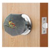 PANSHA Door Knob Cover Grey with Bird Embroidered 2 PCS,