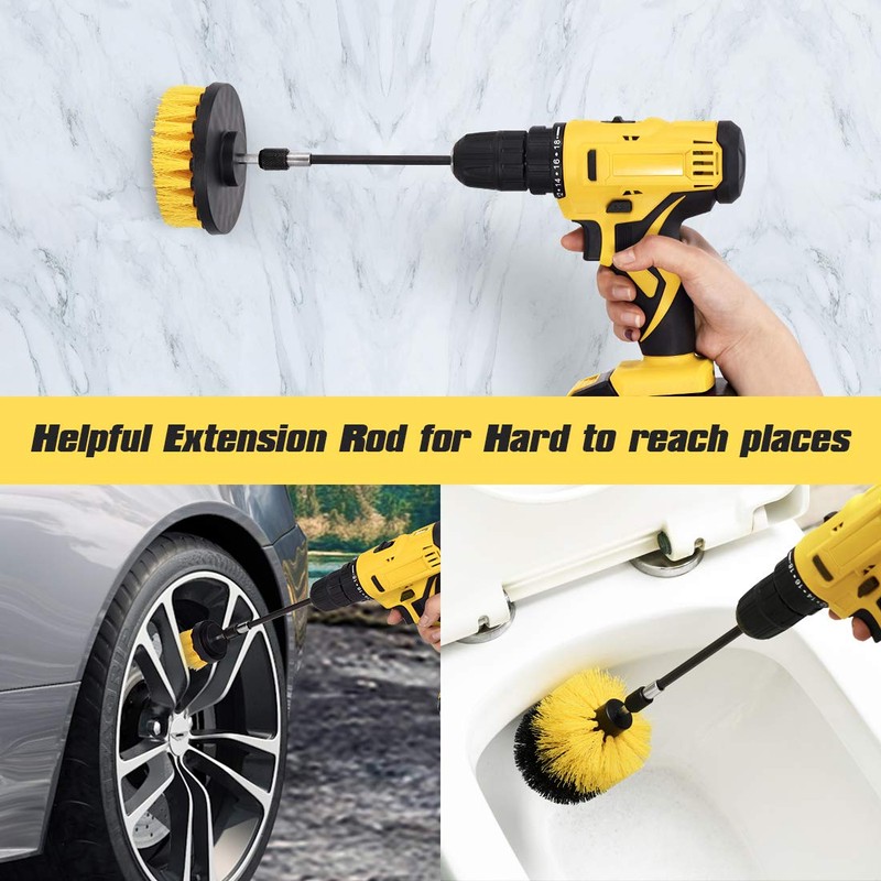 SHIELDPRO 18 Pack Drill Brush Attachment Set, Power Cleaning Scrub