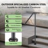 Single Post Handrail for Outdoor Steps - 41" Height Black
