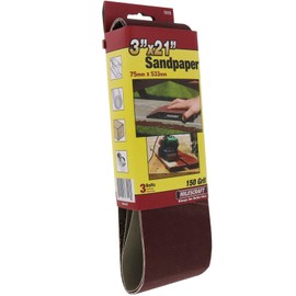 Milescraft 1619 3" x 21" Sanding Belts (150 Grit) - 3 pk. For SandDevil and Belt Sanders