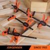 Jorgensen 6" Bar clamps for woodworking - 4-Pack, One-Hand Light