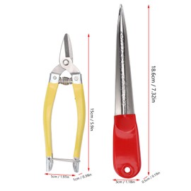 Professional Wicker Repair Tool Kit, Stainless Steel Scissor Pry Tool Contains Wicker Rattan Pick and Wicker Repair Scissor for Basketry Furniture
