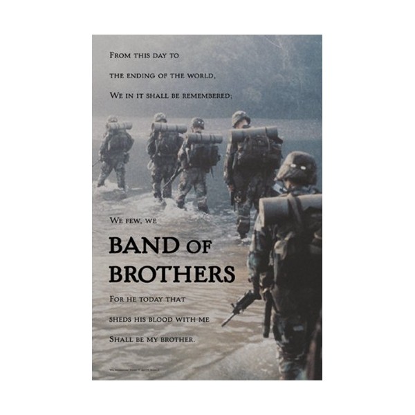 Band of Brothers Military Soldier Protect and Serve Print Poster 24x36