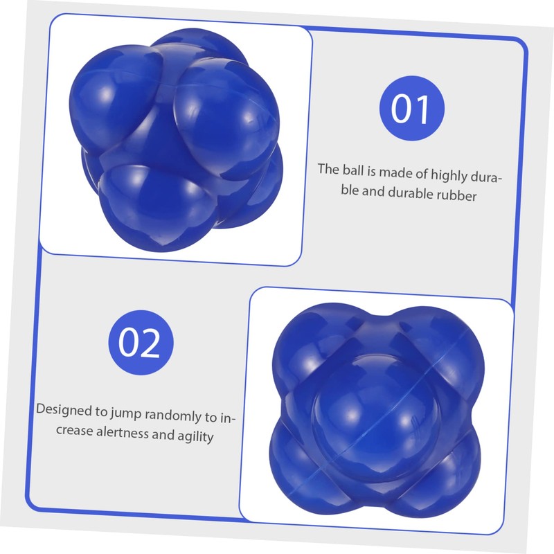 SHOWERORO Workout Ball Large Hexagonal Reaction Ball Agile Training Equipment