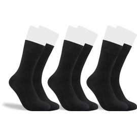 RS. Harmony Bamboo Socks for Men and Women, A: black-3 pairs