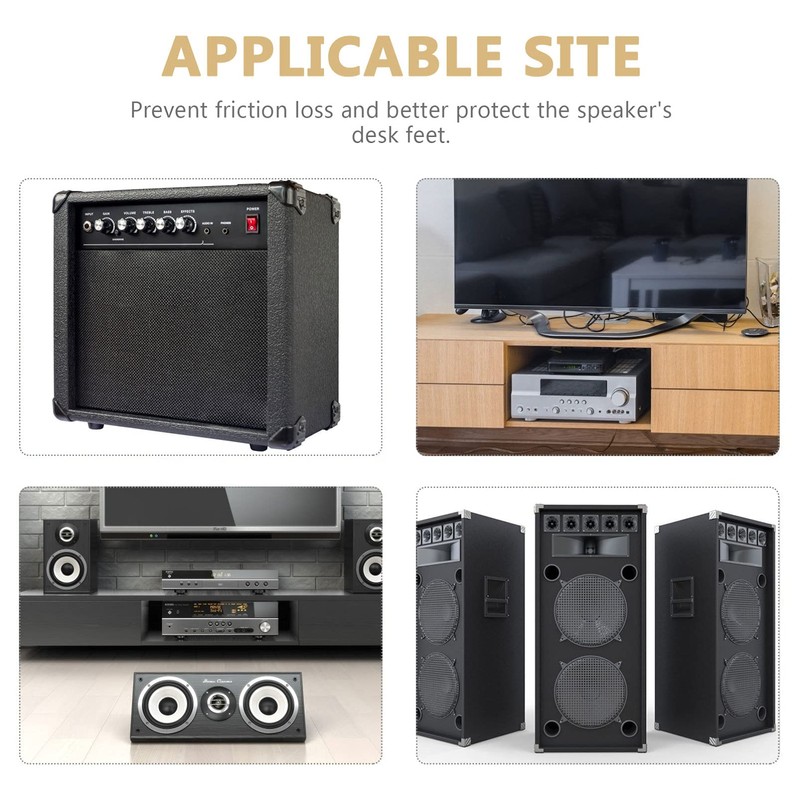 TEHAUX 4pcs Vibration Isolation Feet Pads Aluminum Alloy Speaker Pads