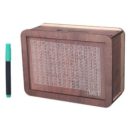 Cash Vault Wooden Savings Box - Wooden Cash Saver Money Box Cash Saver Box Decor Light - Color: 5000