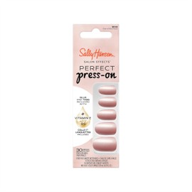 Sally Hansen Salon Effects Perfect Press-On Nails | Oval Shape | Easy to Apply, Non-Damaging | 30 Nails, Nail Glue, Adhesive Tabs, File | Out of This Pearl