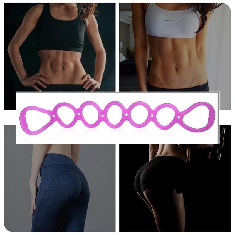 7 Ring Stretch Resistance Exercise Band, BetterJonny Workout Bands Arm