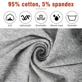 6 Pack Headbands for Women, Wide Headband Cotton Stretchy Head Bands for Women's Hair Hair Bands for Daily Workout Yoga Running(Width 4.7 inches)