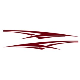 2 RV Trailer Truck Boat Accent Stripe Decals Graphics Color Choice- MGB182 (Burgundy)