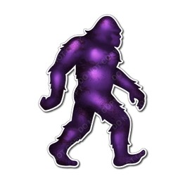 Decals by Haley Purple 5 inch Sasquatch Bigfoot Yeti vinyl decal sticker graphic for Trucks and Cars - Patriotic Stickers and Decals pattern Off Road