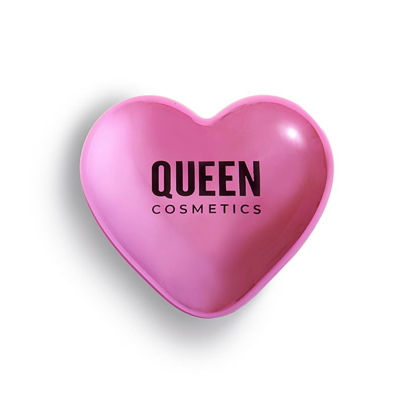 QUEEN COSMETICS SUBLIME HEARTS REFILL COMPACT SYSTEM, SILVER