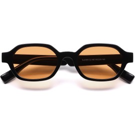 SOJOS Retro Polarisierte Hexagon Sonnenbrille Damen Herren Rectangle Trendy Sonnerbrillen mit UV400 Schutz SJ2389