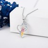 AXOMY Ice Cream Necklace 925 Sterling Silver Unicorn Heart Shape