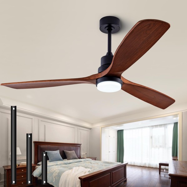 QUTWOB QUTWOB 48" Wood Ceiling Fan with Light and Remote