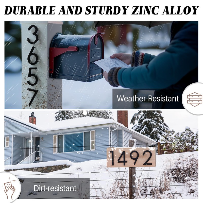 Floating House Number 2, YIPLED 6 Inch Modern House Numbers