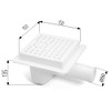 White 150x150mm Floor Ground Garage Waste Drain Gully Trap 50mm