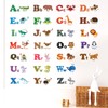 DECOWALL DS-8001 English Alphabet & Animals Wall Sticker for Living