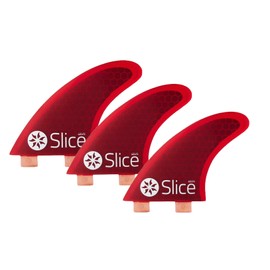 Northcore Surfing and Watersports Accessories - Slice Ultralight Hex Core S5 FCS Compatible Surfboard Fins - Red