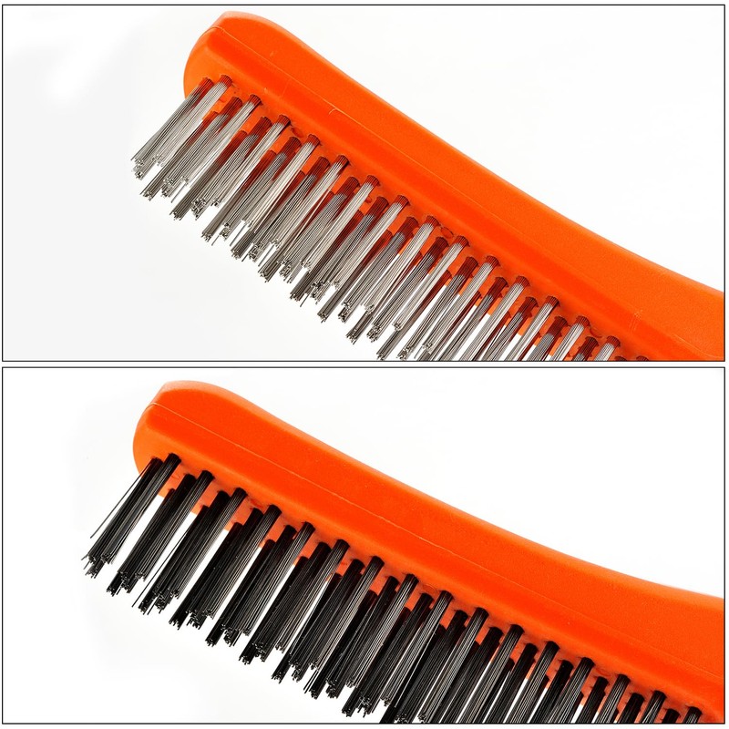 MAXMAN Wire Brush Set, Heavy Duty Stainless Steel and Carbon