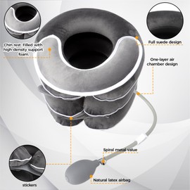 Neck Stretcher for Cervical Traction, Inflatable Neck Support, Neck