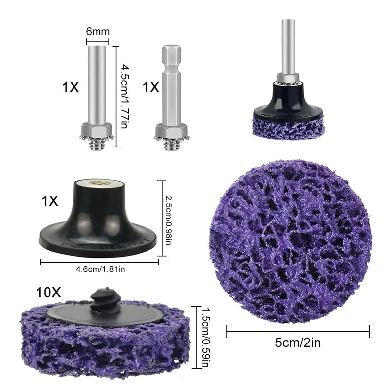 10 Pieces CSD Disc 50 mm Sanding Disc Coarse Sanding