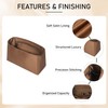 Satin Purse Organizer Insert for Hermes Birkin 30 Bag, Brown