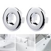 Pack of 2 Sink Overflow Covers, Sink Overflow Ring, Round