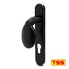 TSS Black UPVC Door Handle Pair Set, Sprung, 92mm PZ