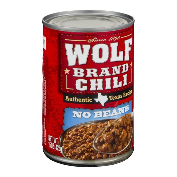 Wolf Brand Chili No Beans 15 OZ (Pack of 24)