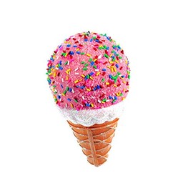 Glenhaven Pink Ice Cream Cane with Sprinkles Ornament