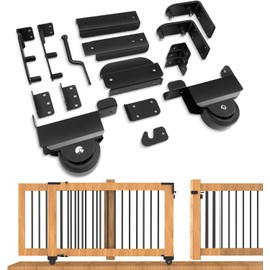 SDSNTE Sliding Gate Kit–Heavy Duty Sliding Gate Hardware for Smooth, Secure Gate Operation & Easy Installation, Black